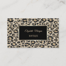 Tarjeta De Visita Marco de moda femenina con estampado de leopardo b