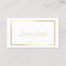 Marco de oro clásico de moda blanca para todos los