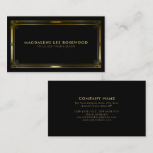 Marco de oro elegante Art Deco sobre negro