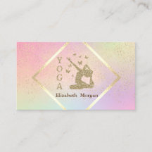 Marco de oro elegante, Confetti,Instructor de yoga