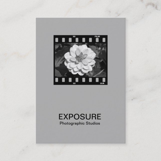 Tarjeta De Visita Marco de película de 35 mm 01 - Gris (Anverso)