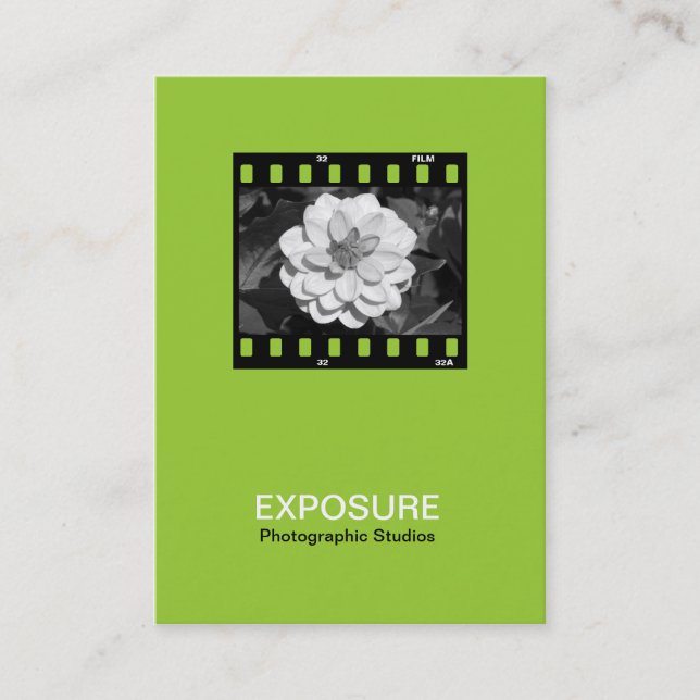 Tarjeta De Visita Marco de película de 35 mm 01 - Verde marciano (Anverso)