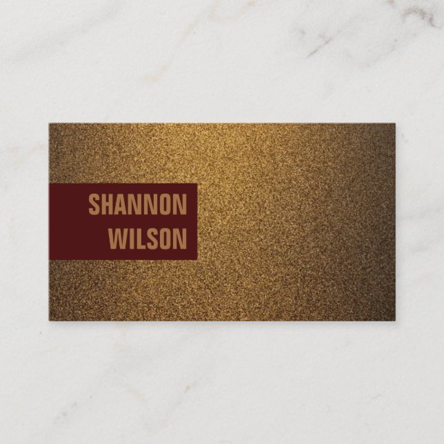 Tarjeta De Visita Marco de vino tinto oro purpurina de cobre de moda (Anverso)