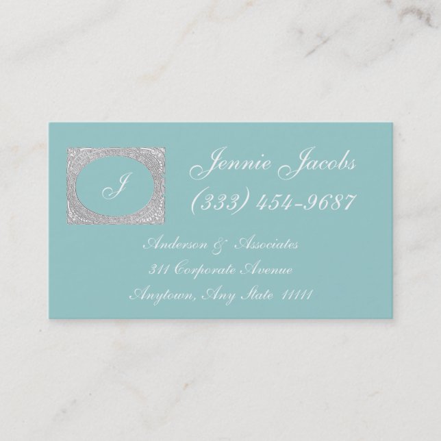 Tarjeta De Visita Marco del estilo del Victorian con un aspecto (Anverso)