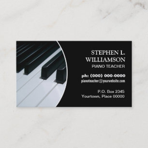 Tarjeta De Visita Marco del profesor de piano