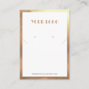 Tarjeta De Visita Marco dorado blanco Anillos de collar modernos