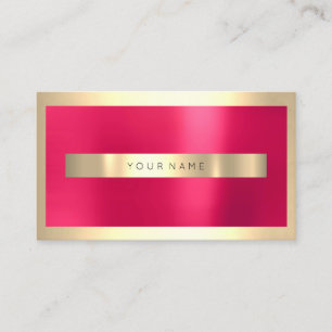 Tarjeta De Visita Marco dorado Champaigne Candy rosado metálico Míni