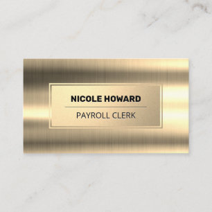 Tarjeta De Visita Marco dorado   Fondo metálico de oro