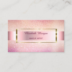 Tarjeta De Visita Marco Dorado Glitter Bokeh Elegante Moderno