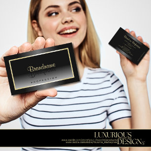 Tarjeta De Visita Marco elegante de decoración de crema de gradient