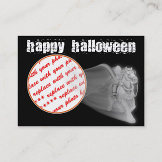 Tarjeta De Visita Marco fotográfico de Halloween de la marcha de los