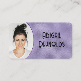 Tarjeta De Visita Marco fotográfico de vidrio púrpura