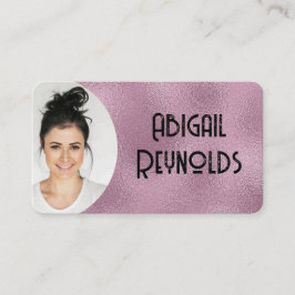 Tarjeta De Visita Marco fotográfico de vidrio rosado