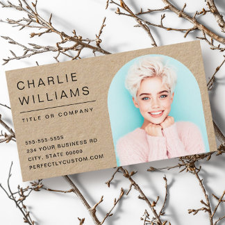 Tarjeta De Visita Marco fotográfico moderno mínimo para arco Papel K