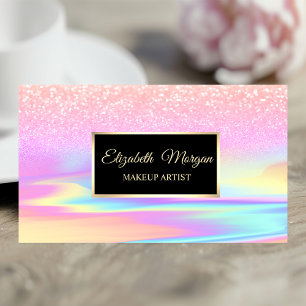 Tarjeta De Visita Marco holográfico de brillo profesional Bokeh