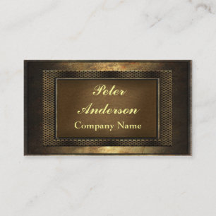 Tarjeta De Visita Marco Metalizado de bronce de construcción