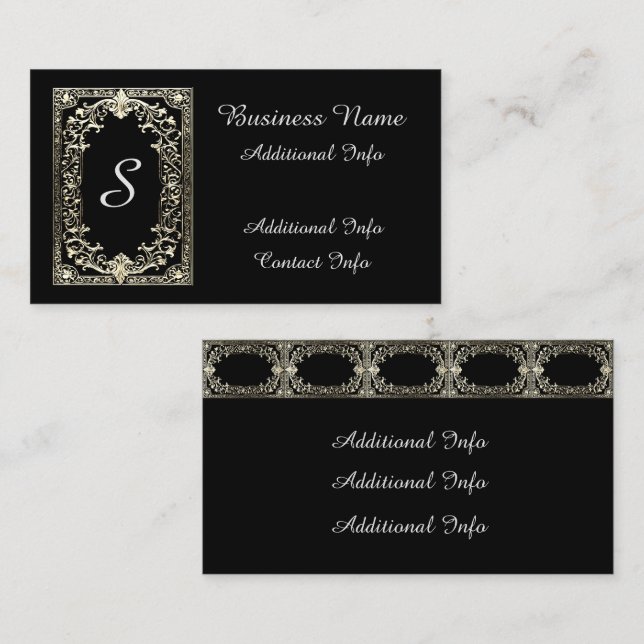 Tarjeta De Visita Marco Ornate Gold (Anverso / Reverso)