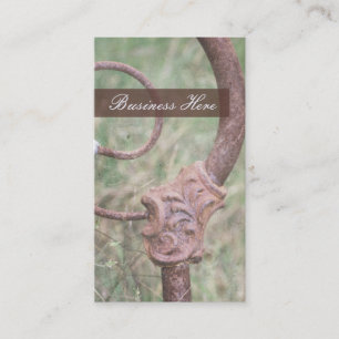 Tarjeta De Visita Marco oxidado de la cama del vintage del