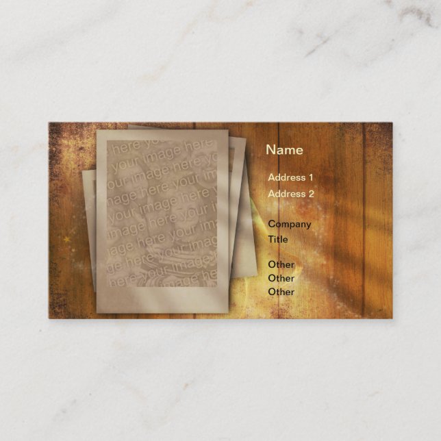 Tarjeta De Visita Marco para fotos (Anverso)