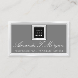 Tarjeta De Visita Marco plateado del planificador de eventos boda