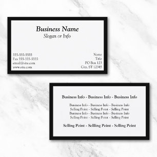 Tarjeta De Visita Marco rectangular en blanco y negro