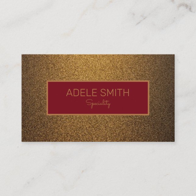 Tarjeta De Visita Marco rojo de cobre de lujo moderno (Anverso)