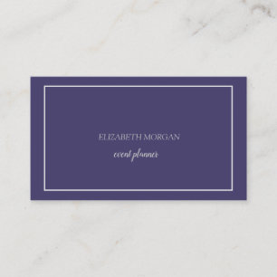 Tarjeta De Visita Marco Violeta Moderno Elegante Sencillo Minimalist