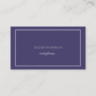 Tarjeta De Visita Marco Violeta Moderno Elegante Sencillo Minimalist