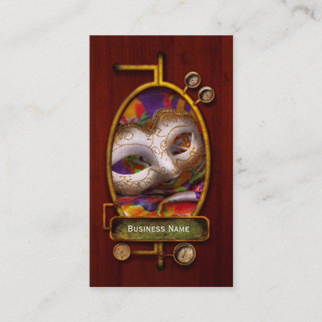 Tarjeta De Visita Mardi Gras - Celebrando el Mardi Gras (Anverso)