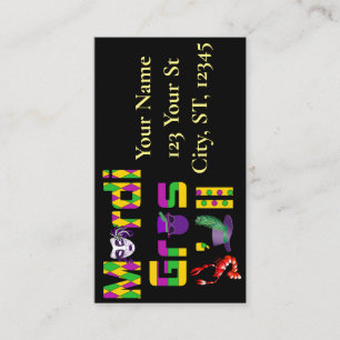 Tarjeta De Visita Mardi Gras Y'all Thunder_Cove