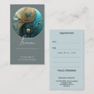 Tarjeta De Visita Mareas de Equilibrio Diseño Yin Yang