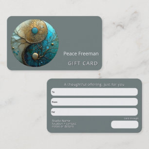 Tarjeta De Visita Mareas de Equilibrio   Diseño Yin Yang