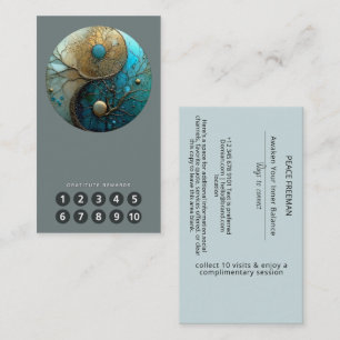 Tarjeta De Visita Mareas de Equilibrio Diseño Yin Yang