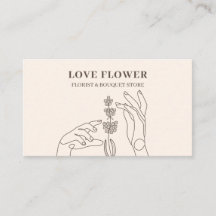 Marfil Beige Florista Botánico Manos Sostienen
