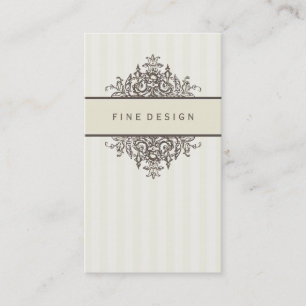 Tarjeta De Visita Marfil hermosa bonita del renacimiento del VINTAGE