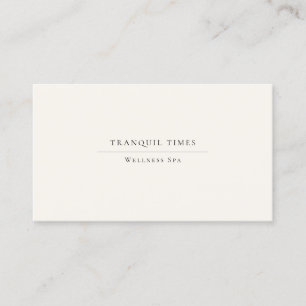 Tarjeta De Visita Marfil Minimalista moderno y negro