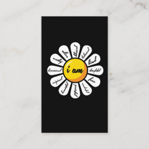 Tarjeta De Visita Margarita - afirmación del positivo de la flor