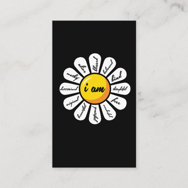 Tarjeta De Visita Margarita - afirmación del positivo de la flor (Anverso)