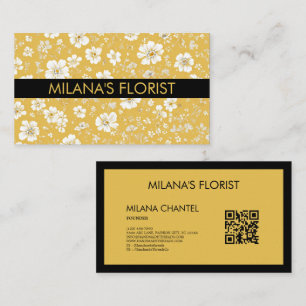 Tarjeta De Visita Margarita Amarilla Florista Flor Moderna y Tendenc