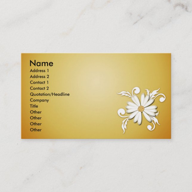 Tarjeta De Visita Margarita de la sol (Anverso)