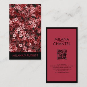 Tarjeta De Visita Margarita Roja Floristería Moderna y Tendenciosa