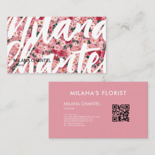 Tarjeta De Visita Margarita Rosa Flor Florista Moderna y Tendenciosa