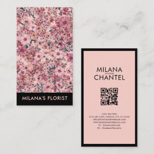Tarjeta De Visita Margarita Rosa Flor Florista Moderna y Tendenciosa