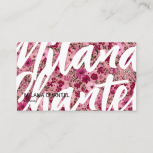 Tarjeta De Visita Margarita Rosa Flor Florista Moderna y Tendenciosa