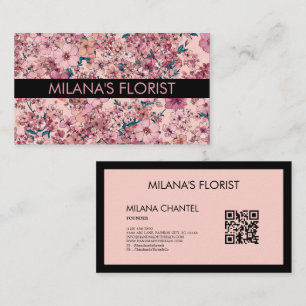 Tarjeta De Visita Margarita Rosa Flor Florista Moderna y Tendenciosa