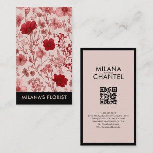 Tarjeta De Visita Margarita Rosa Moderna Floristería de Moda