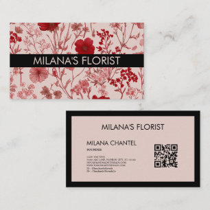 Tarjeta De Visita Margarita Rosa Moderna Floristería de Moda
