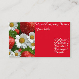 Tarjeta De Visita Margaritas y fresas