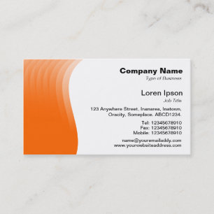 Tarjeta De Visita Margen de onda - Naranja