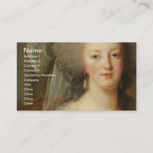 Tarjeta De Visita Marie Antonieta y Bello Artes de Children Le Brun